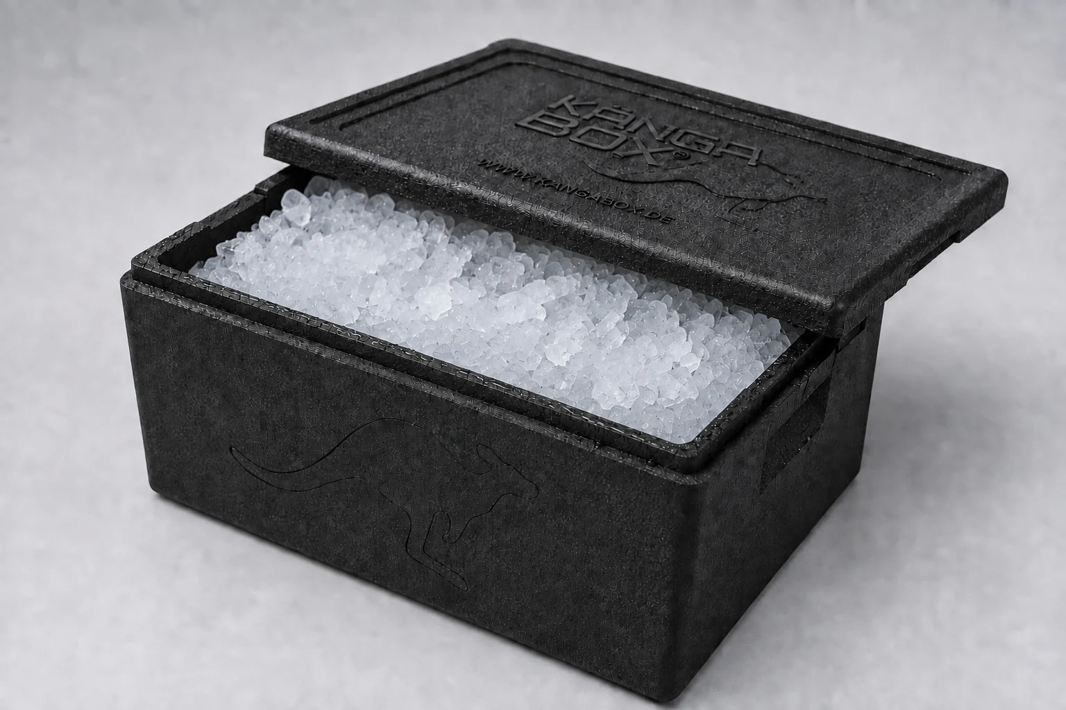 Känga-Thermobox mit Crushed Ice