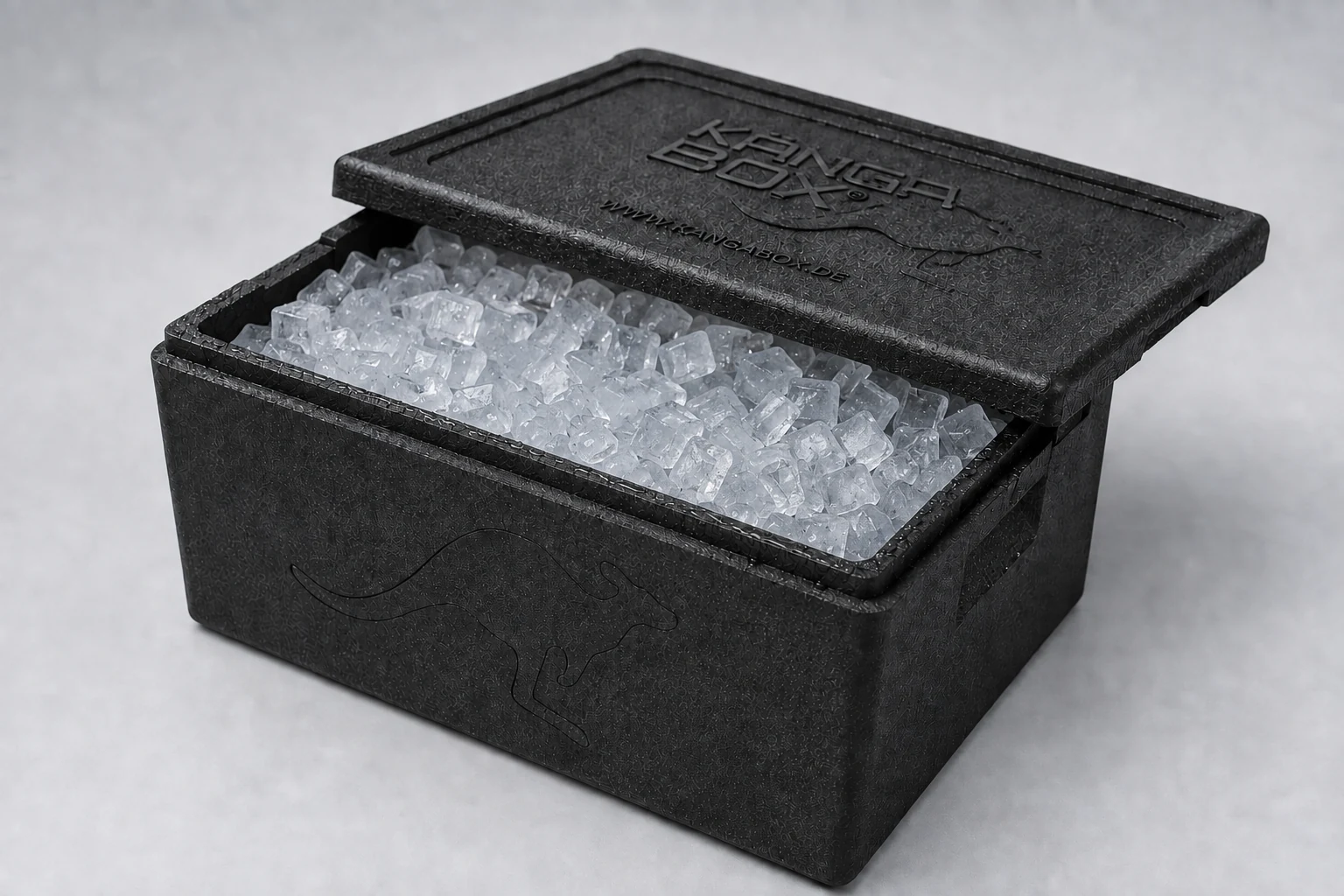Känga-Thermobox mit Eiswürfeln